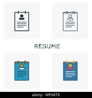 Icon Set aufzunehmen. Vier Elemente in verschiedenen Stilrichtungen von Humanressourcen icons Collection. Kreative wieder Icons, Outline, farbige und flach Stock Vektor