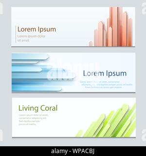 Vektor abstrakt Design Banner. Eine Reihe von banner Web Templates. Eps 10 Vektor. Stock Vektor