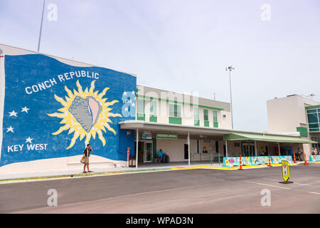 Key West, Florida - April 5, 2019: Terminal von Key West Airport (EYW) in den Vereinigten Staaten. Stockfoto