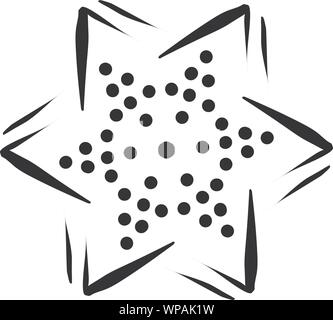 Star Symbole auf weißem Hintergrund. Design Element für Logo, Label, Emblem, Zeichen, Marke. Vector Illustration Stock Vektor