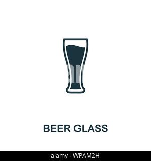 Bier Glas vektor Symbol. Kreative Zeichen vom Oktoberfest icons Collection. Gefüllte flache Bier Glas Symbol für Computer und mobile Stock Vektor