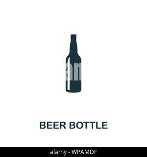 Bier Flasche vektor Symbol. Kreative Zeichen vom Oktoberfest icons Collection. Gefüllte flache Bier Flasche Symbol für Computer und mobile Stock Vektor