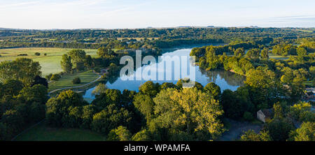 Aieral panorama Coate Water Country Park in Swindon Stockfoto