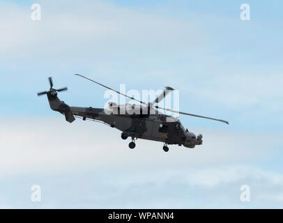 Die schwarze Katzen Hubschrauber Display Team durchführen an den 2019 Southport Air Show Stockfoto