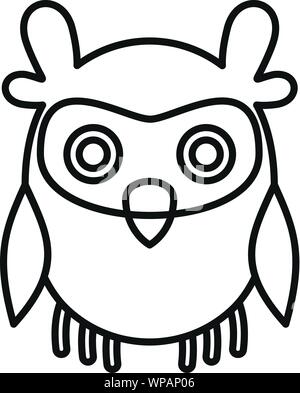 Schlafen owl-Symbol. Umrisse schlafen Eule vektor Symbol für Web Design auf weißem Hintergrund Stock Vektor