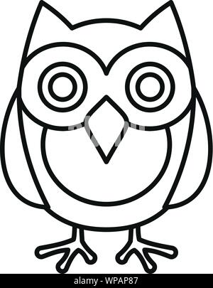 Wissen owl-Symbol. Übersicht wissen Eule vektor Symbol für Web Design auf weißem Hintergrund Stock Vektor