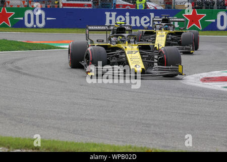 Monza (MB), Italien, 08. September 2019, NICO HULKENBERG (GER) RENAULT SPORT F1 TEAM RS 19 beim Grand Prix von Italien 2019 Heineken - Sonntag - Gara - Formel 1 Meisterschaft - Credit: LPS/Alessio De Marco/Alamy leben Nachrichten Stockfoto