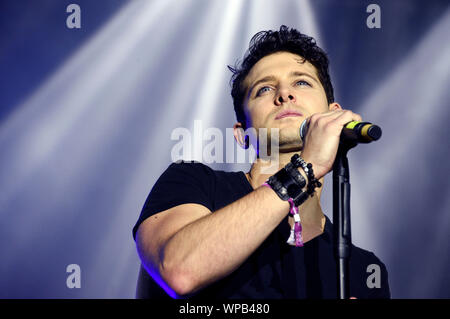 Ross William Wild der Band Spandau Ballet führt live auf der Bühne des rbb 88.8 Pop Helden Festival während der IFA 2019 IFA Sommergarten am 7. September 2019 in Berlin, Deutschland. Stockfoto