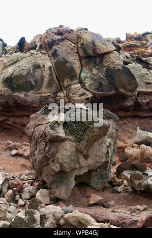 Nahaufnahme von Lava an der Küste von Maui, Hawaii, USA gebildet Stockfoto