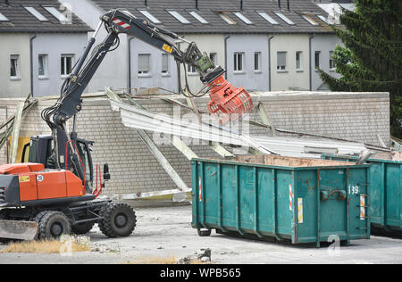 Abriss des Gebäudes Stockfoto