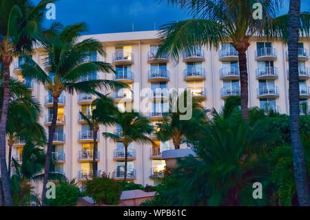 The Westin Resort bei Sonnenuntergang auf der Insel Maui, Hawaii, USA Stockfoto