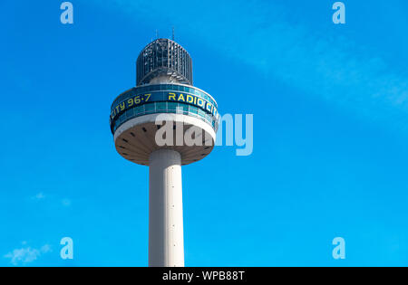 St. John's Beacon, das Radio City Tower über Liverpool Stockfoto