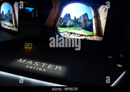 Berlin, Deutschland - 6. September 2019: Master Series 8K HDR-TVs am Sony Stand auf der IFA 2019 Stockfoto