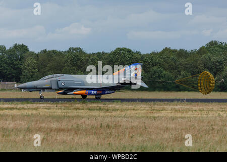 VOLKEL NIEDERLANDE 13. Juni 2019: Griechische Air Force McDonnell Douglas F-4 Phantom II an Luchtmachtdagen Stockfoto