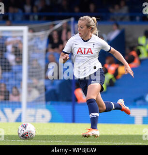 Fulham, UK. 08 Sep, 2019. Gemma Davison von Tottenham Hotspur Frauen in Aktion während der Barclays WomenÕs Super League Spiel zwischen Chelsea und Tottenham Hotspur Frauen Frauen an der Stamford Bridge in London, Großbritannien - 8 September 2019 Quelle: Aktion Foto Sport/Alamy leben Nachrichten Stockfoto