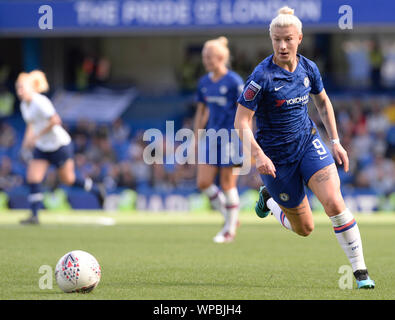 Fulham, UK. 08 Sep, 2019. Bethanien England von Chelsea Frauen in Aktion während Super der Barclays Frauen Liga Match zwischen Chelsea und Tottenham Hotspur Frauen Frauen an der Stamford Bridge in London, Großbritannien - 8 September 2019 Quelle: Aktion Foto Sport/Alamy leben Nachrichten Stockfoto