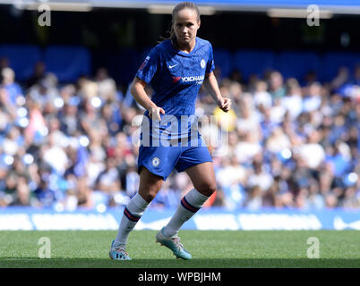 Fulham, UK. 08 Sep, 2019. Guro Gernandt von Chelsea Frauen in Aktion während der Barclays WomenÕs Super League Spiel zwischen Chelsea und Tottenham Hotspur Frauen Frauen an der Stamford Bridge in London, Großbritannien - 8 September 2019 Quelle: Aktion Foto Sport/Alamy leben Nachrichten Stockfoto