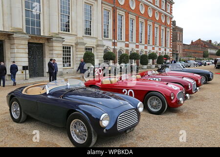 Ferrari 166 MM Barchettas, Concours von Eleganz 2019, Hampton Court Palace, Surrey, England, UK, Europa Stockfoto