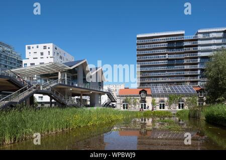 Paris, Parc Martin Luther King, Stadtentwicklungsgebiet Clichy-Batignolles Stockfoto