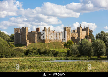 Framlingham Schloss und rein. Framlingham, Suffolk, Großbritannien. Stockfoto