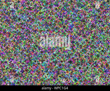 Bunte stilisierte geschwungene Linien Hintergrund mit Neon-effekt Stockfoto