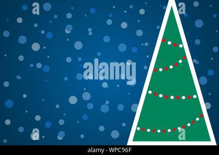 Weihnachten Hintergrund Karte mit Weihnachtsbaum, Vector Illustration. Stock Vektor