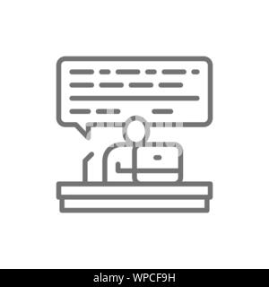 Online Consulting, Training zuhause, Web Bildung Symbol Leitung. Stock Vektor