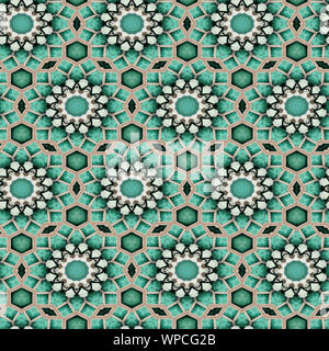 Interessante Formen schaffen eine schöne, symmetrisches Design Pattern, die nahtlos gefliest werden kann Stockfoto