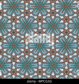 Interessante Formen schaffen eine schöne, symmetrisches Design Pattern, die nahtlos gefliest werden kann Stockfoto