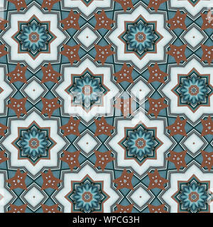 Interessante Formen schaffen eine schöne, symmetrisches Design Pattern, die nahtlos gefliest werden kann Stockfoto