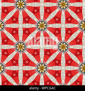 Interessante Formen schaffen eine schöne, symmetrisches Design Pattern, die nahtlos gefliest werden kann Stockfoto