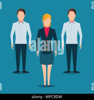 Frau leader Konzept Vector Illustration Stock Vektor