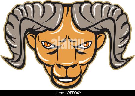 RAM Kopf isoliert Cartoon Stock Vektor