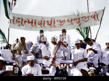 Mahatma Gandhi und Sardar Vallabhbhai Patel in Karachi Kongress, Indien, Asien, 1930 Stockfoto