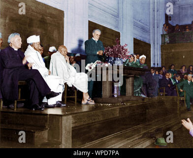 Empfang, Mahatma Gandhi, Freunde Meeting House, London, England, 12. September 1931, Stockfoto