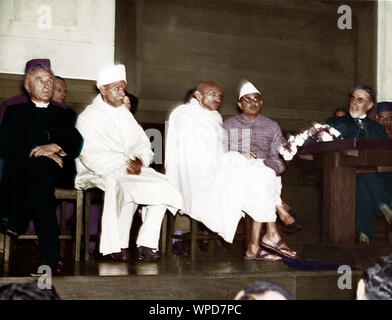 Empfang, Mahatma Gandhi, Freunde Meeting House, London, England, UK, 12. September 1931, Stockfoto