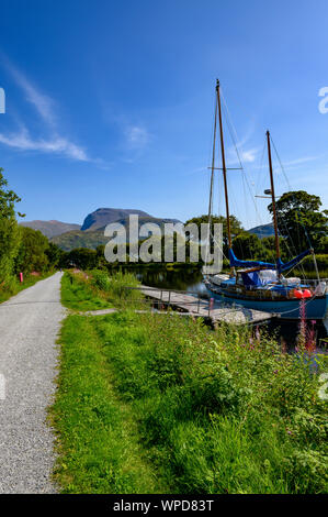 Ben Nevis und die Caledonian Canal Stockfoto