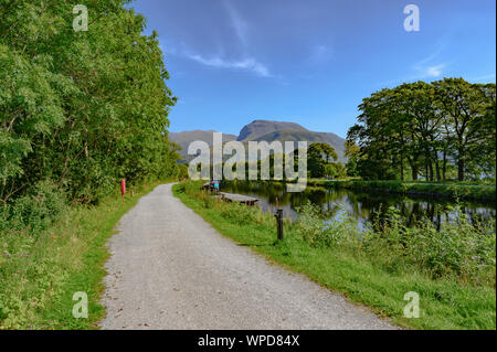 Ben Nevis und die Caledonian Canal Stockfoto