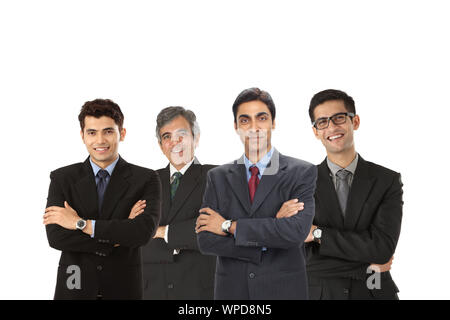 Geschäftsmann führt sein team Stockfoto