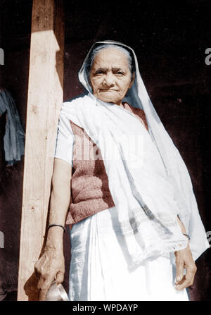 Alte vintage Foto von Kasturba Gandhi, Indien, Asien, 1940 Stockfoto