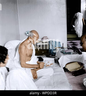 Mahatma Gandhi anmelden Foto, Birla House, Mumbai, Indien, Asien, 1940 Stockfoto