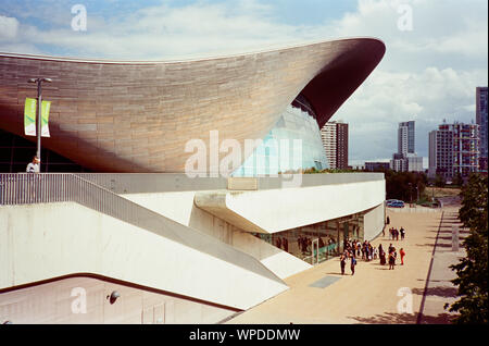 London Aquatics Centre, Queen Elizabeth Olympic Park, Stratford, London, England, Vereinigtes Königreich. Stockfoto