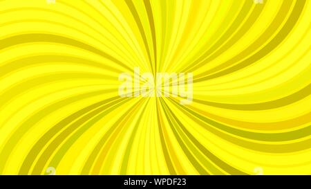 Gelbe psychedelischen abstrakte Swirl stripe Hintergrund - Vektor gekrümmte Burst grafik design Stock Vektor