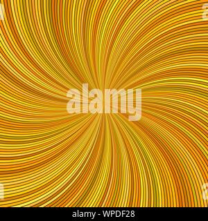Orange abstrakt hypnotische Spirale streifen Hintergrund - Vektor gekrümmte burst Abbildung Stock Vektor