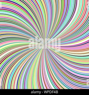 Farbenfrohe abstrakte psychedelischen gestreifte Spirale Hintergrund Design - Vector Illustration aus wirbelnden Strahlen Stock Vektor