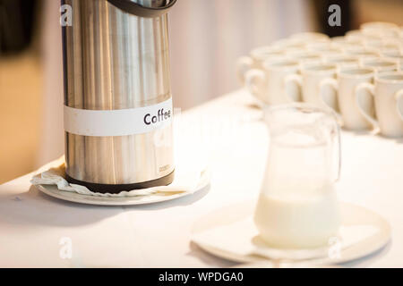 Kaffee bei einer Konferenz Stockfoto