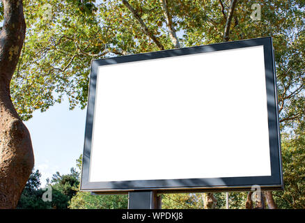 Reklametafeln leer Mockup und Vorlage leere Rahmen für Logo oder Text auf äußere Straße Plakat-Stadt Hintergrund, modernen Stil, Stockfoto