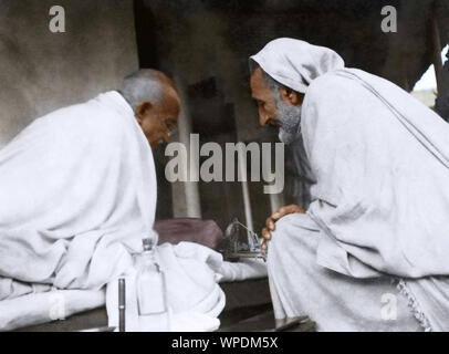 Mahatma Gandhi und Khan Abdul Ghaffar Khan, Kolkata, West Bengal, Indien, Asien, 3. Januar 1946 Stockfoto