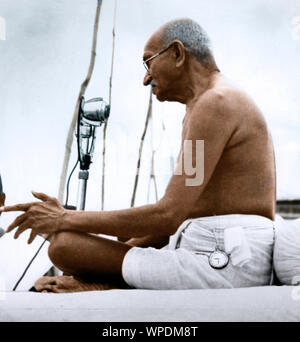 Mahatma Gandhi Adressierung Gebetstreffen in Madras, Tamil Nadu, Indien, Asien, 26. Januar 1946 Stockfoto