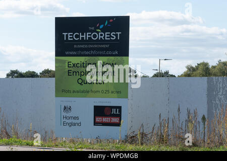 Neue Entwicklung im Bordon, Hampshire, UK-Website von Techforest, eine neue Beschäftigung Quartal Stockfoto